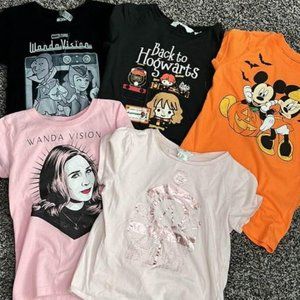Girls Halloween Marvel Harry Potter Tee T-shirts size 6-7